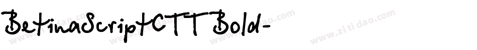 BetinaScriptCTT Bold字体转换